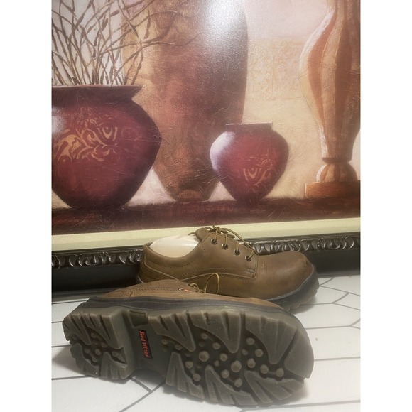 Red Wing Boots Steel Toe Brown Sz 8 E2 Men's Shoes - Picture 3 of 9